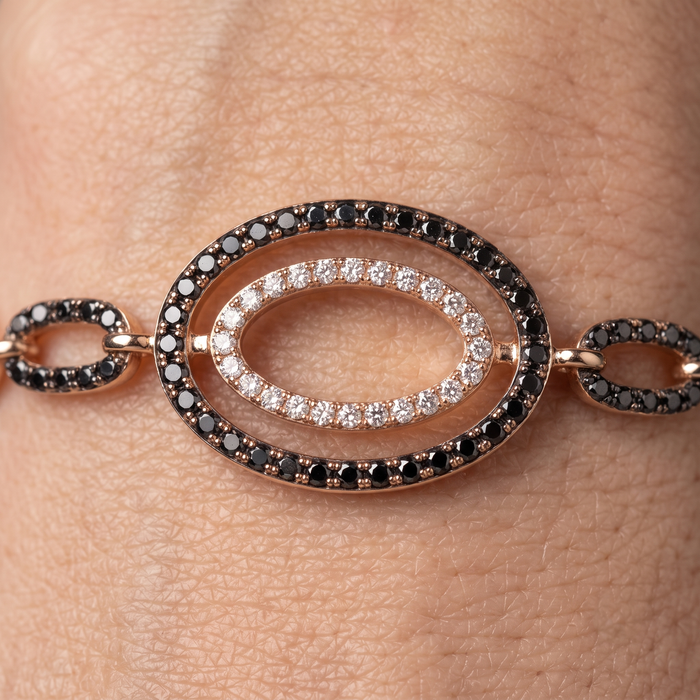 Morning Star Diamond Link Bracelet in 14K Yellow Gold