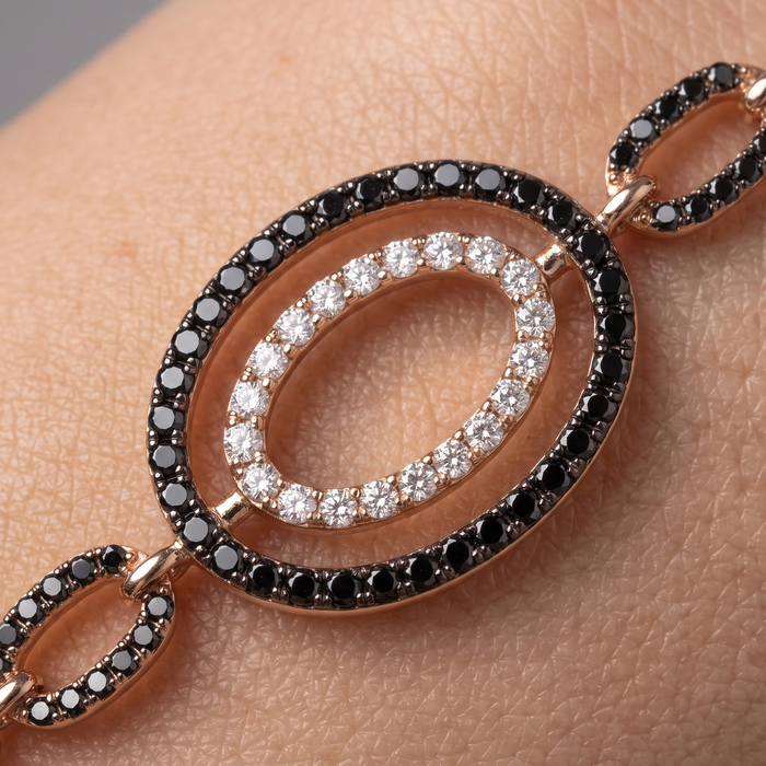 Morning Star Diamond Link Bracelet in 14K Yellow Gold