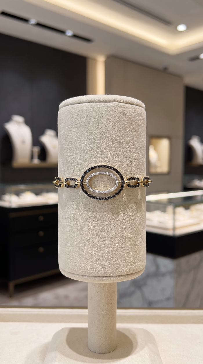 Morning Star Diamond Link Bracelet in 14K Yellow Gold