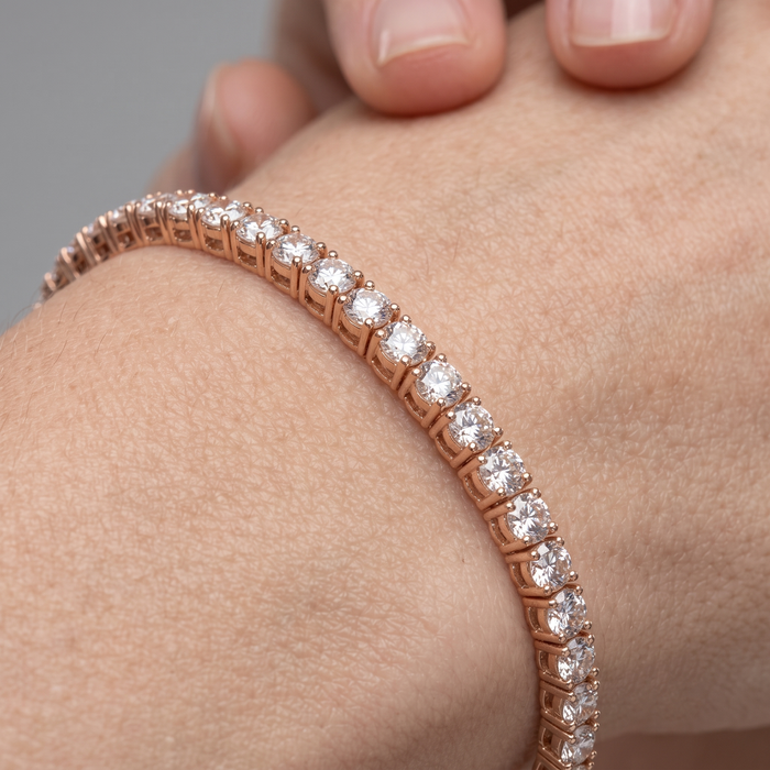 Luna Grace Diamond Tennis Bracelet in 14K White Gold