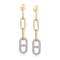 Diamond Bliss Drop Earrings in 14K Yellow Gold