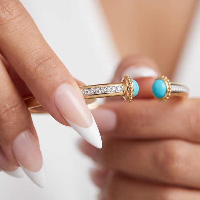 Petal Shine Bangle Bracelet in 14K Yellow Gold