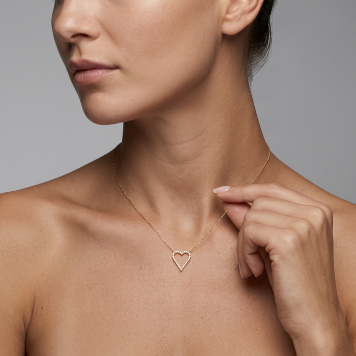 Shine Diamond Pendant Necklace in 14K Yellow Gold