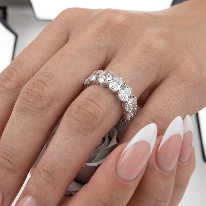 Luxury 18K White Gold Natural Diamond Ring