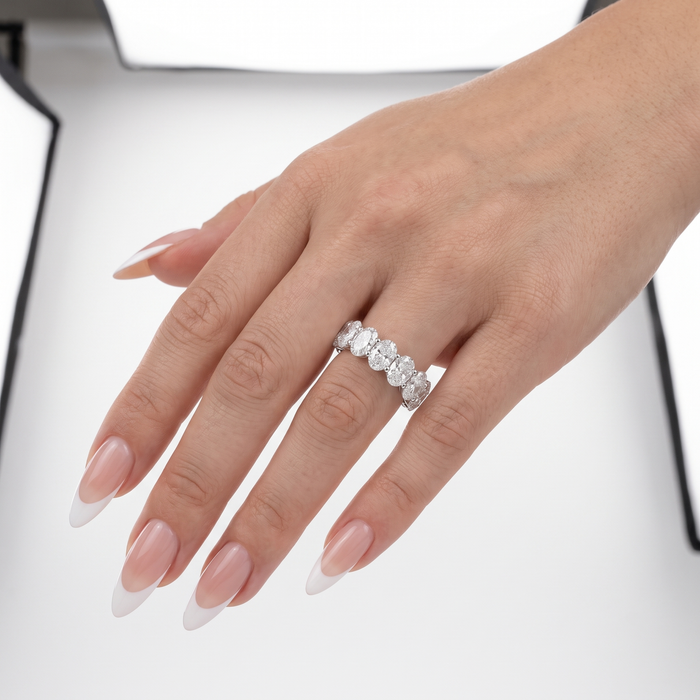Luxury 18K White Gold Natural Diamond Ring