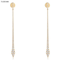 Stardust Climber Diamond Curve Earrings in 14K Yellow Gold