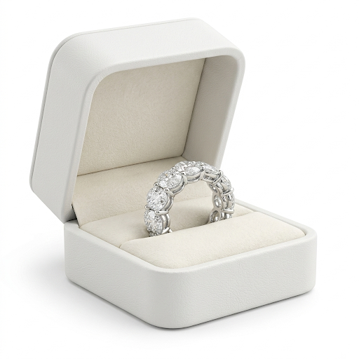 Luxury 18K White Gold Natural Diamond Ring