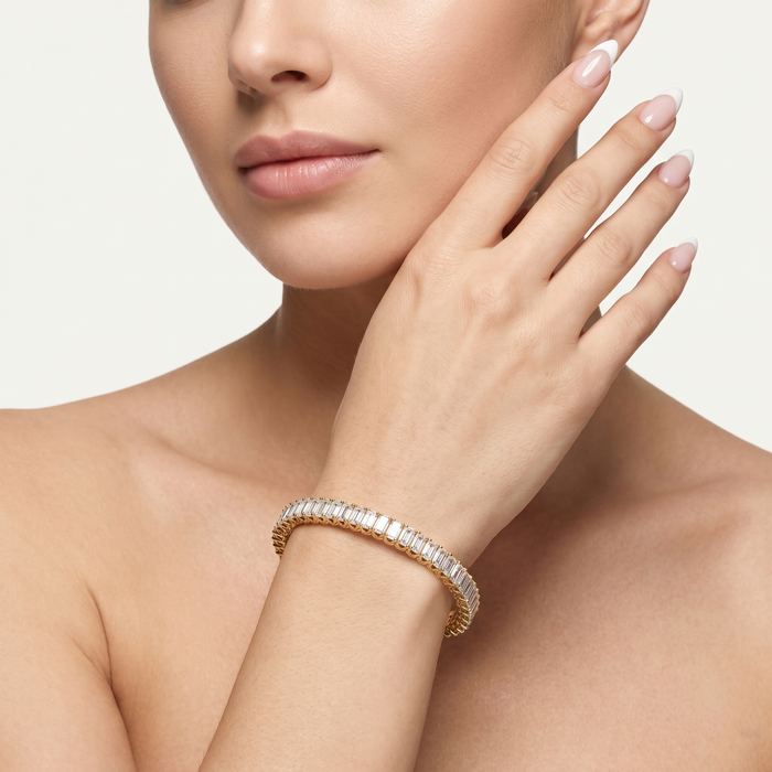 Refined Brilliance Diamond Tennis Bracelet in 14K Yellow Gold