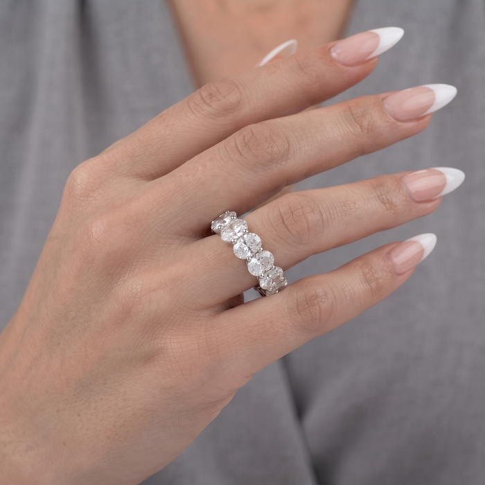 Luxury 18K White Gold Natural Diamond Ring