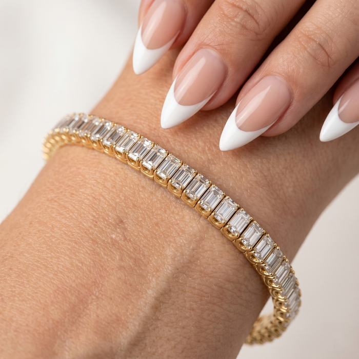 Refined Brilliance Diamond Tennis Bracelet in 14K Yellow Gold
