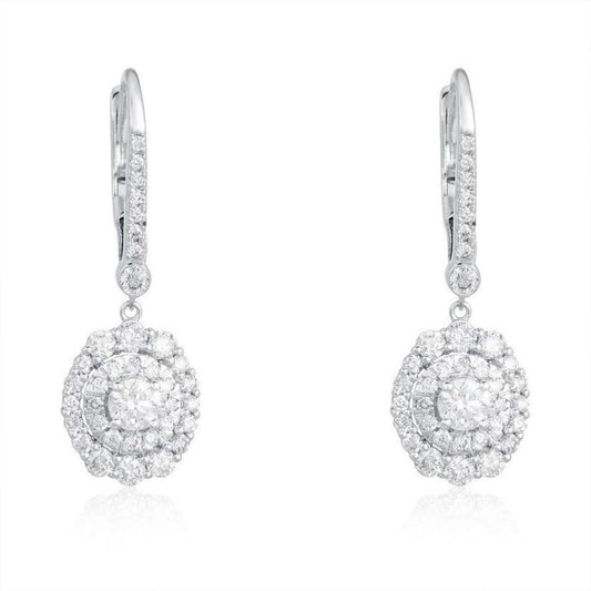 Pure Diamond Dashing Drop Earrings in 14K Yellow Gold