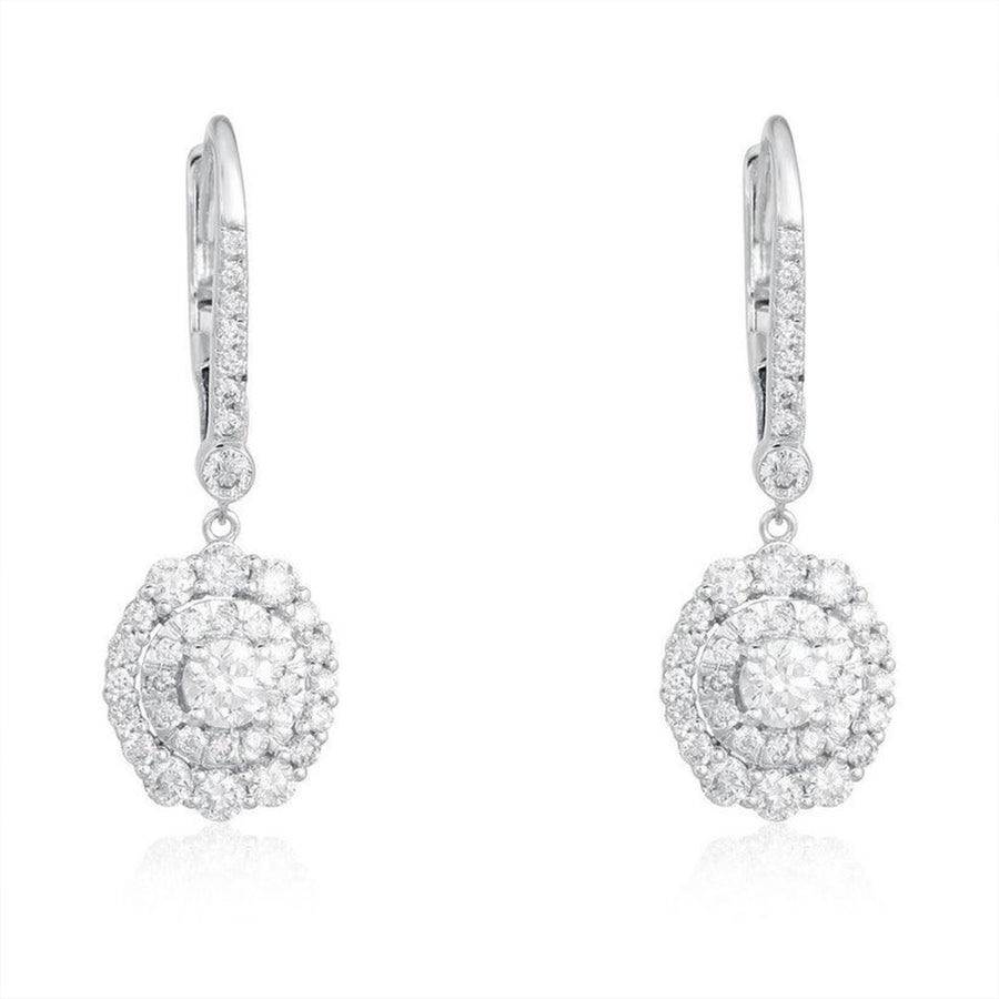 Pure Diamond Dashing Drop Earrings in 14K Yellow Gold
