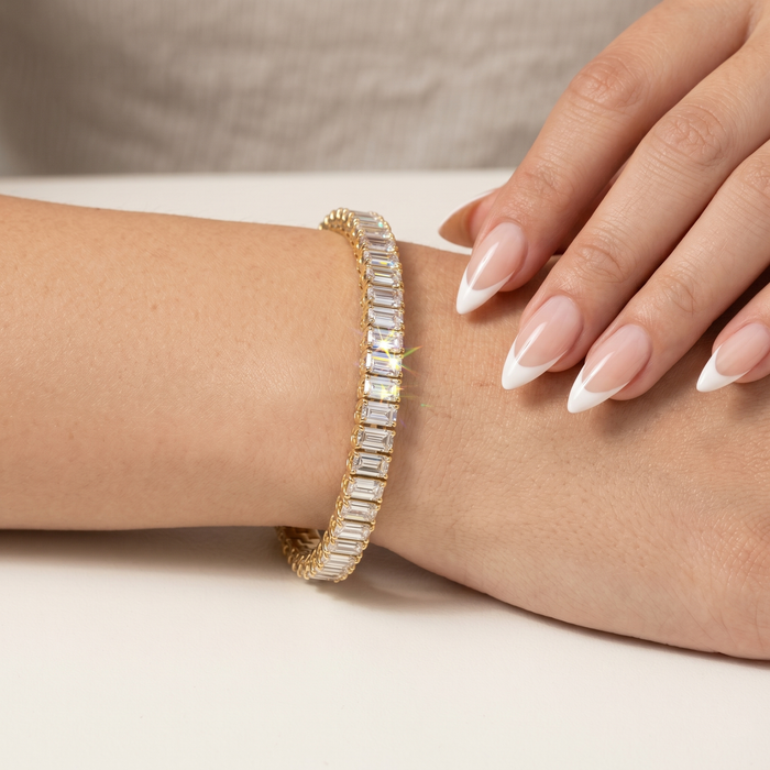 Refined Brilliance Diamond Tennis Bracelet in 14K Yellow Gold