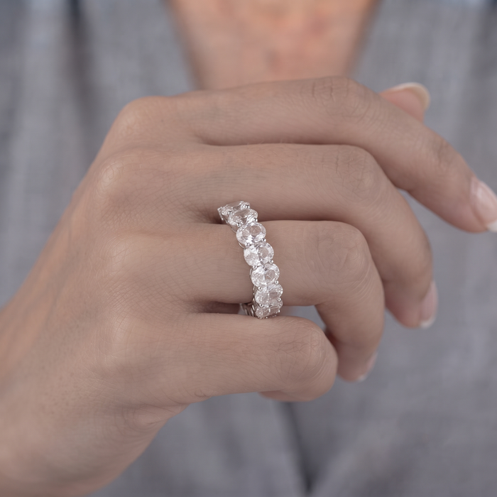Luxury 18K White Gold Natural Diamond Ring