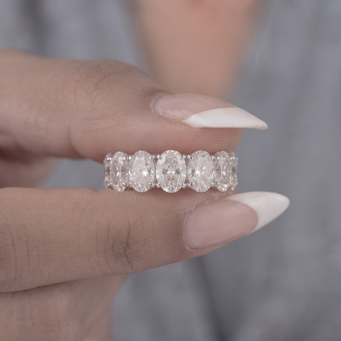 Luxury 18K White Gold Natural Diamond Ring