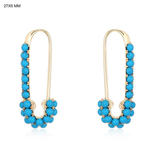 Dainty Trail Diamond Drop Earrings in 14K Yellow Gold