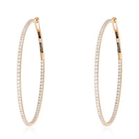 Golden Legacy Diamond Hoop Earrings in 14K Yellow Gold