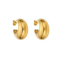 Eternity Diamond Hoop Earrings in 14K Yellow Gold