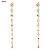 Majestic Drop Diamond Danglers Earrings in 14K Yellow Gold