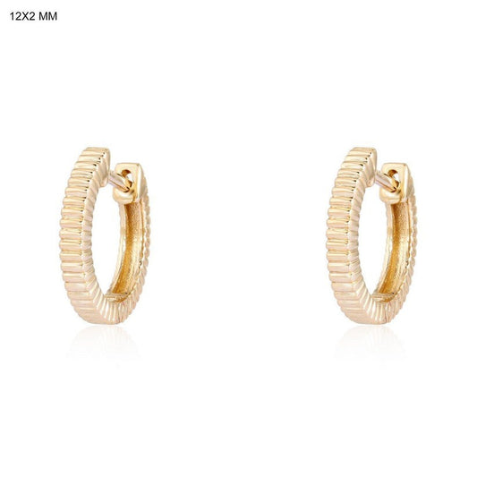 Diamond Huggie Earrings in 14K Yellow Gold