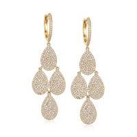 Mystic Charm Diamond Drop Danglers Earrings in 14K Yellow Gold
