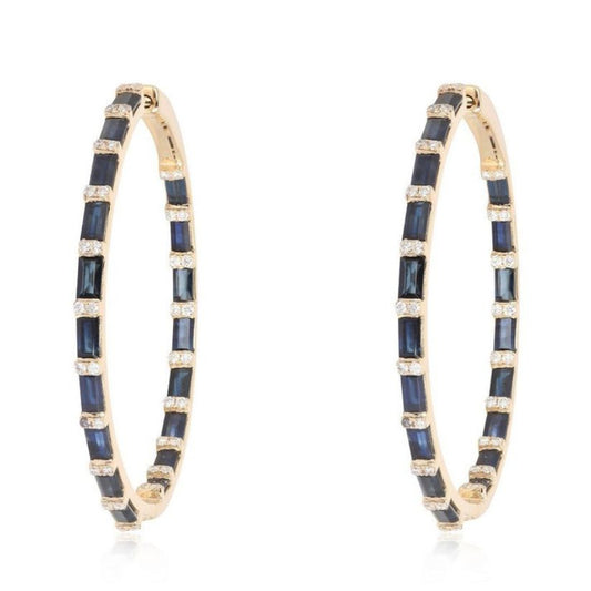 Radiant Nebula Hoop Earrings in 14K Yellow Gold
