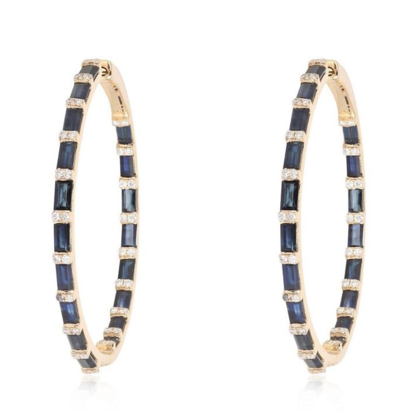 Radiant Nebula Hoop Earrings in 14K Yellow Gold