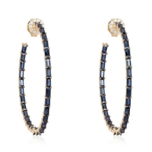 Love’S Radiance Hoop Earrings in 14K Yellow Gold