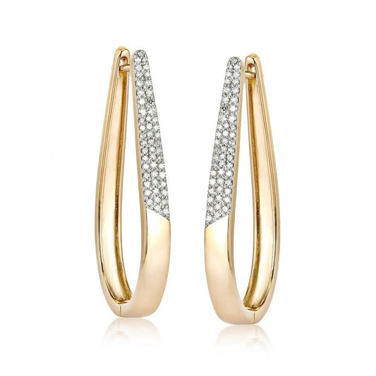 Timeless Treasure Hoops Diamond Earrings in 14K Yellow Gold