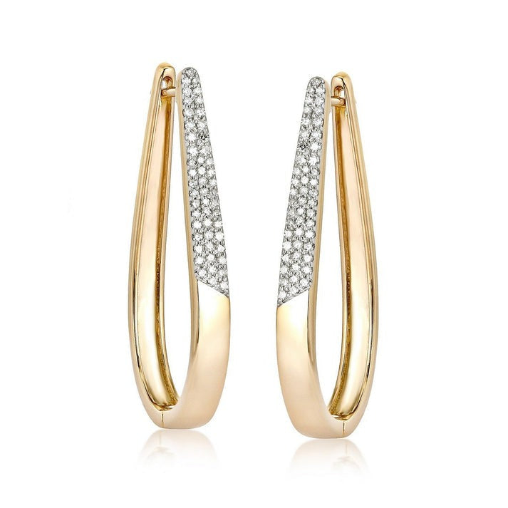 Timeless Treasure Hoops Diamond Earrings in 14K Yellow Gold