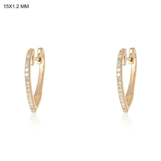 Euphoric Diamond Huggies Earrings in 14K Yellow Gold