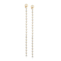 Stellar Line Diamond Drop Earrings in 14K Yellow Gold