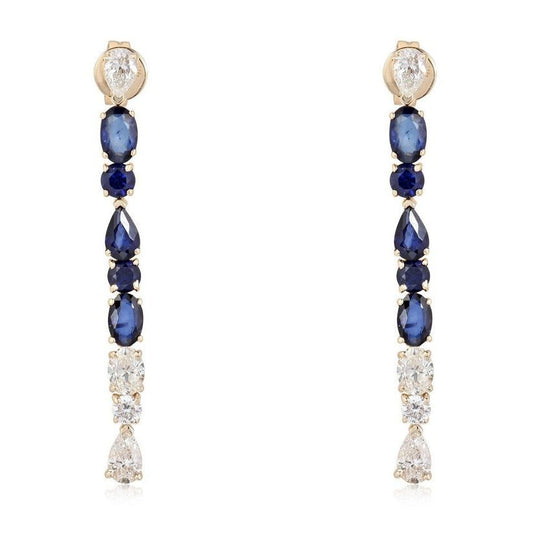 Diamond Vintage Grace Drop Earrings in 14K Yellow Gold
