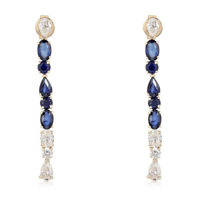 Diamond Vintage Grace Drop Earrings in 14K Yellow Gold