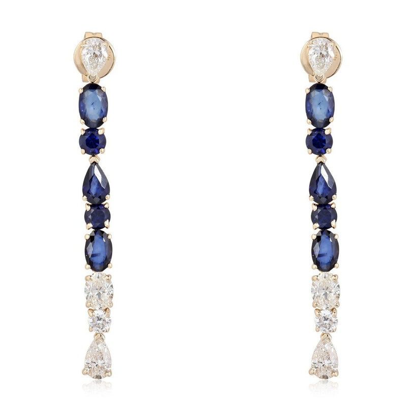 Diamond Vintage Grace Drop Earrings in 14K Yellow Gold