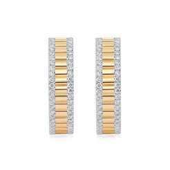 Hoops Diamond Earrings in 14K Yellow Gold