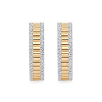 Hoops Diamond Earrings in 14K Yellow Gold