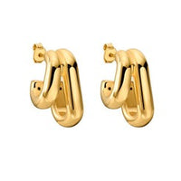 Bold Loop Statement Hoop Earrings in 14K Yellow Gold
