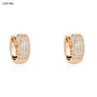 Golden Horizon Bliss Huggies Earrings in 14K Yellow Gold