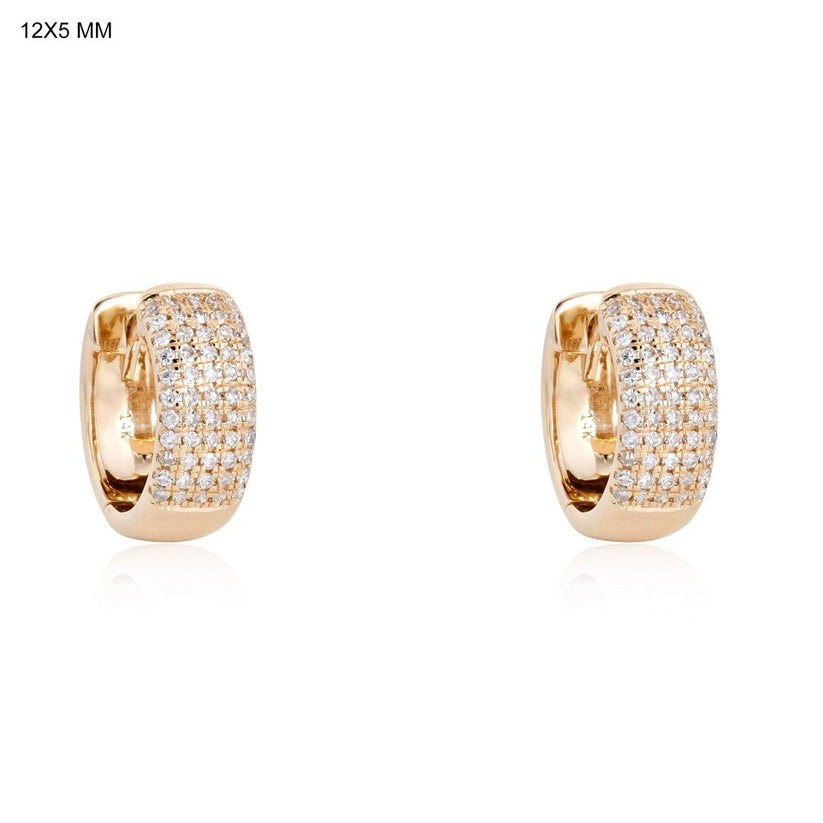 Golden Horizon Bliss Huggies Earrings in 14K Yellow Gold