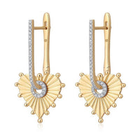 Polished Bliss Diamond Drop Earrings in 14K Yellow Gold