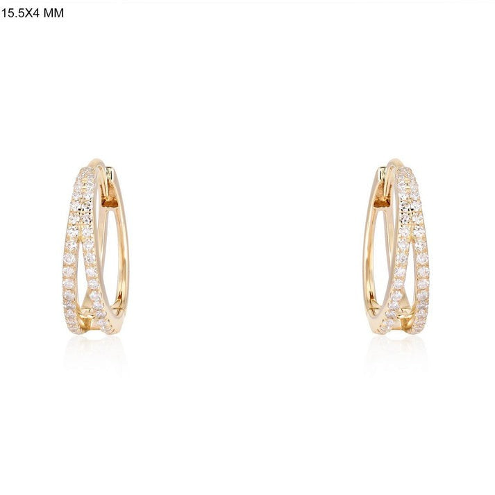 Rounded Chunky Hoop Earrings in 14K Yellow Gold