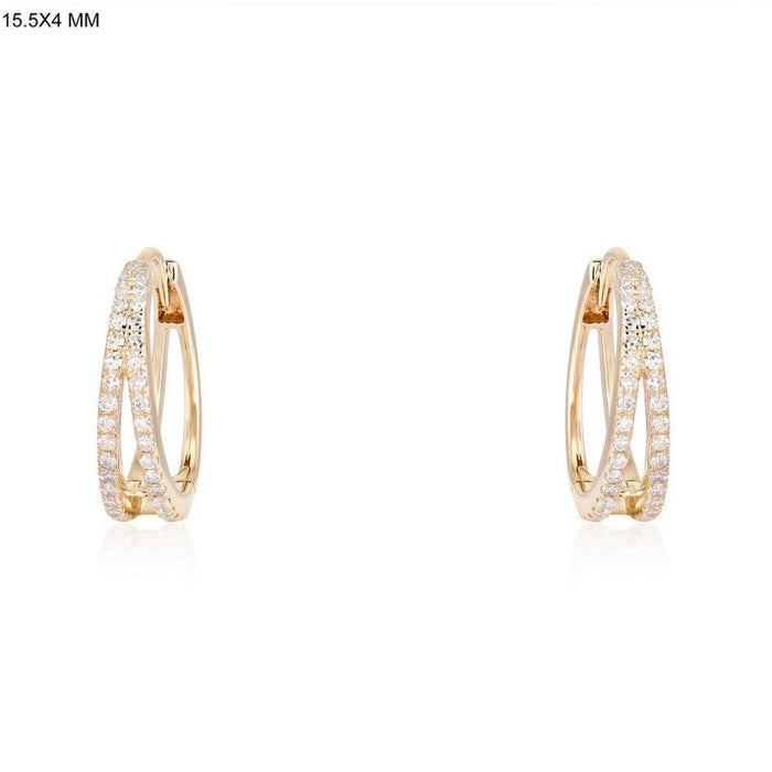 Rounded Chunky Hoop Earrings in 14K Yellow Gold