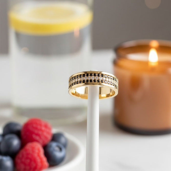 Dual Brilliance Multi-Cut Diamond Ring in 18K Yellow Gold