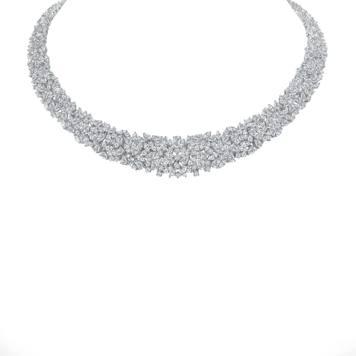 Carat Diamond Cluster Necklace in 18K Gold