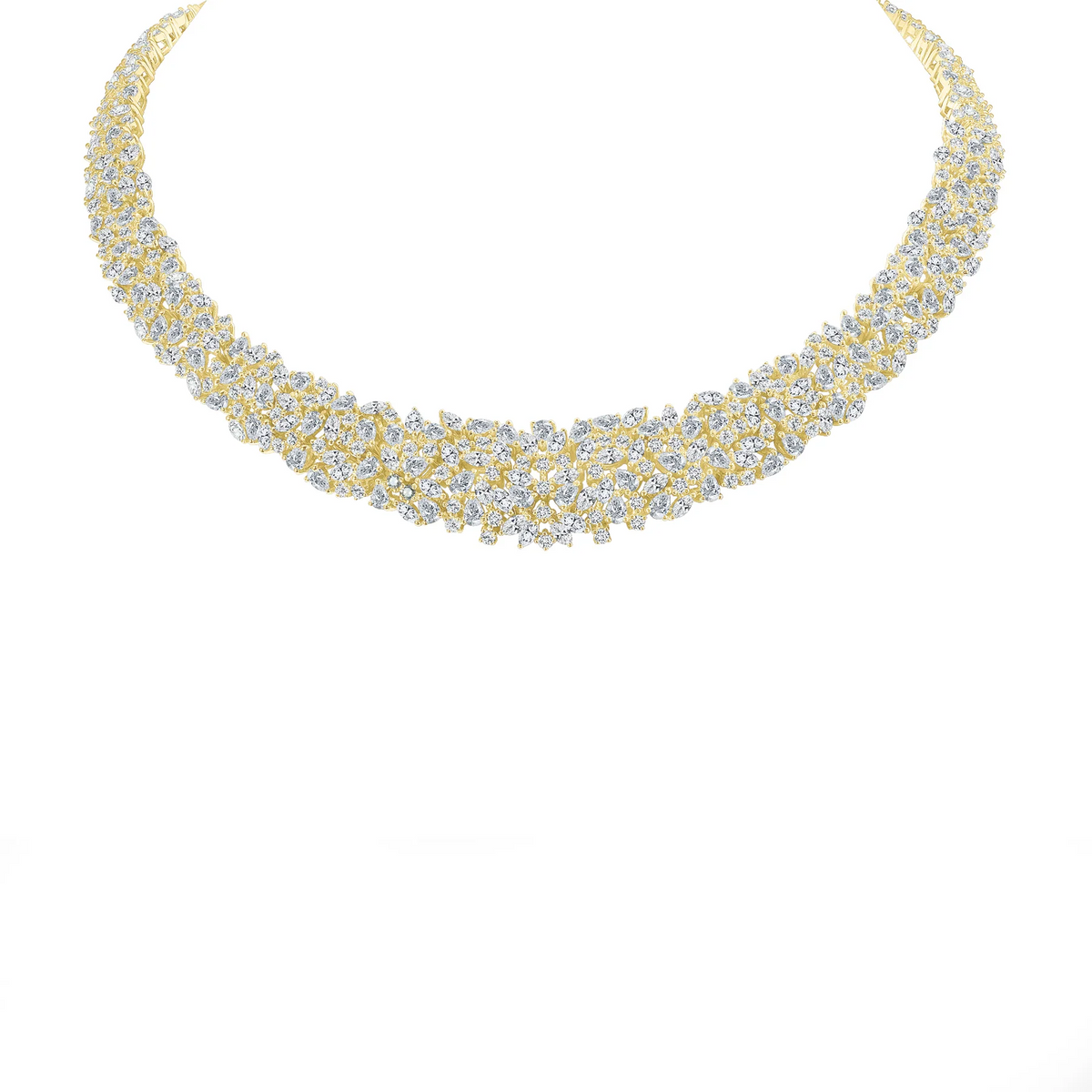 Carat Diamond Cluster Necklace in 18K Gold