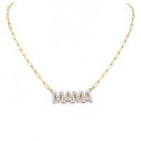 Diamond Mama Necklace in 14K Yellow Gold