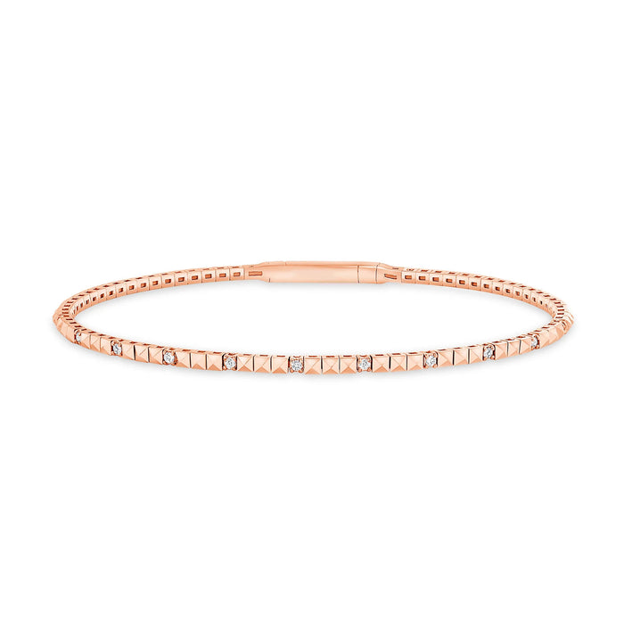 Precision Round Cut Diamonds Bracelet in 14K Gold