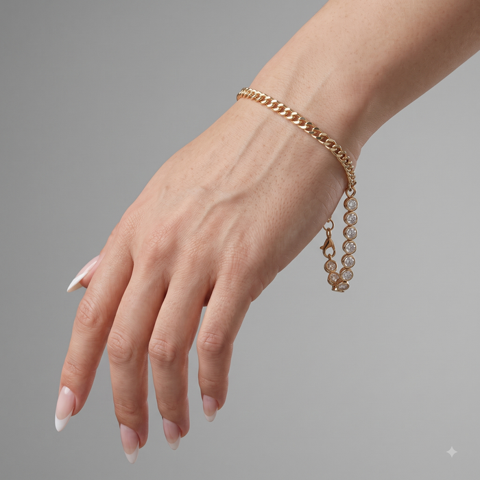 Chained Radiance Diamond Link Bracelet in 14K Yellow Gold