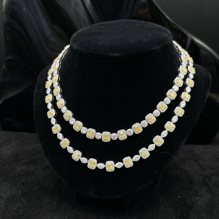 Imperial Radiance 14K Yellow and White Diamond Necklace